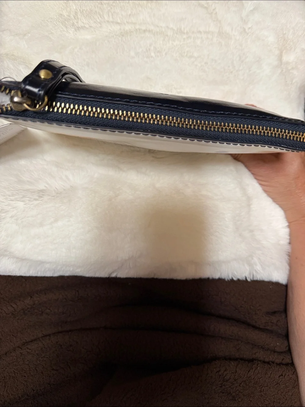 Patricia Nash Discovery Signature Paris Postcard leather wristlet NWT